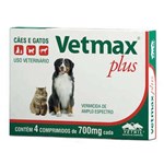 Ficha técnica e caractérísticas do produto Vermífugo Vetnil Vetmax Plus 700mg 4 Comprimidos