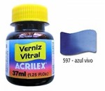 Ficha técnica e caractérísticas do produto Verniz Vitral 37ml Acrilex Azul Vivo 597