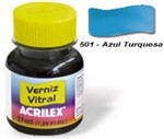 Ficha técnica e caractérísticas do produto Verniz Vitral Acrilex 037 Ml Azul Turquesa 08140-501