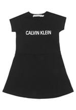 Ficha técnica e caractérísticas do produto Vestido Calvin Klein Kids Lettering Preto