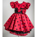 Ficha técnica e caractérísticas do produto Vestido De Festa Da Minnie Vermelha Infantil