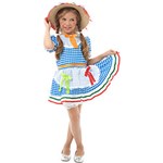 Ficha técnica e caractérísticas do produto Vestido Junino Stefani Infantil Jade Fashion Fantasias Azul