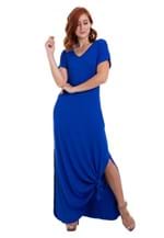 Ficha técnica e caractérísticas do produto Vestido Kinara Malha Longo Azul