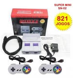 Ficha técnica e caractérísticas do produto Video Game Console Super Mini Sn-02 821 Jogos Instalados 8 Bits Nintendinho - Nintendo