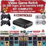 Video Game Retrô 10200 Jogos + 4 Controles 64GB