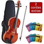 Ficha técnica e caractérísticas do produto Violino Marinos Arco Breu Estojo Mv-44 4/4 + 2 Cordas Ms-001