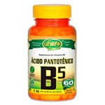 Ficha técnica e caractérísticas do produto Vitamina B5 Ácido Pantotênico (500mg) 60 Cápsulas Vegetarianas - Unilife