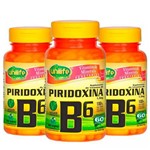 Vitamina B6 (Piridoxina) - 3 Un de 60 Cápsulas - Unilife