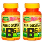 Vitamina B6 (Piridoxina) - 2 Un de 60 Cápsulas - Unilife