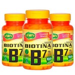 Vitamina B7 (Biotina) - 3 Un de 60 Cápsulas - Unilife