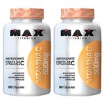 Ficha técnica e caractérísticas do produto Vitamina C 500mg - 2 Unidades de 60 Cápsulas - Max Titanium