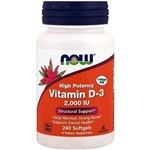 Ficha técnica e caractérísticas do produto Vitamina D3 2000ui 120 Softgels Now Foods