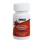 Ficha técnica e caractérísticas do produto Vitamina D3 10000 Ui Now Foods - 120 Softgels