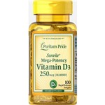 Ficha técnica e caractérísticas do produto Vitamina D3 10000ui 200 Softgels Importado - Puritans Pride - Puritan's Pride