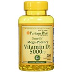 Ficha técnica e caractérísticas do produto Vitamina D3 5.000ui Puritan's Pride 200 Cápsulas - Importada