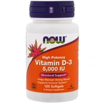 Ficha técnica e caractérísticas do produto Vitamina D3 5000ui Now Foods - 120 Softgels