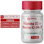 Ficha técnica e caractérísticas do produto Vitamina D3 + Vitamina K2 (Mk-7) 30 Cápsulas