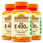 Vitamina e 400 UI - 3 Un de 180 Cápsulas - Sundown