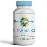 Ficha técnica e caractérísticas do produto Vitamina K2-MK7 100Mcg - 120 Cápsulas - Homeo Ervas