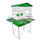 Ficha técnica e caractérísticas do produto Viveiro Triplex para Calopsita Papagaio Maritaca Contrera Cor Verde