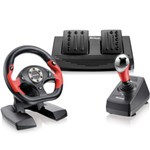 Ficha técnica e caractérísticas do produto Volante GT Shift + Câmbio + Pedal P/ PC / PS2 / PS3 - Multilaser