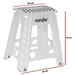 Ficha técnica e caractérísticas do produto Vonder - Banqueta Plástica Dobrável, Altura 450 Mm