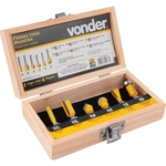 Ficha técnica e caractérísticas do produto VONDER - Jogo de fresa para madeira com 6 peças