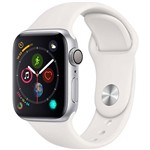 Ficha técnica e caractérísticas do produto Watch Series 4 GPS 40mm Prata Case With Branco Sport Band - Apple