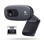 Web Câmera Logitech C270 3.0Mpixel - Videochamadas em HD 720p - com Microfone - 960-000947