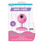 Webcam 3 em 1 na Cor Rosa com Microfone e Conexão USB