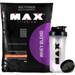 WHEY BLEND (2Kg) + Shaker 700ml - Max Titanium - Vitamina de Frutas