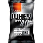 Ficha técnica e caractérísticas do produto Whey Protein 40% 1 Kg - Basic Nutrition