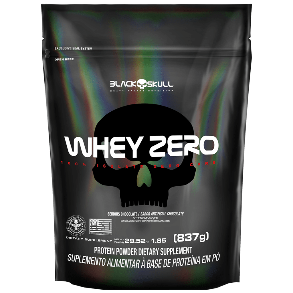 Ficha técnica e caractérísticas do produto Whey Zero 837G Refil - Black Skull (CHOCOLATE)