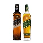 Ficha técnica e caractérísticas do produto Whisky Jw Green Label 750ml+Whisky Jw Double Black Label 1000ml - 750ml