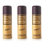 Ficha técnica e caractérísticas do produto Wild Musk Desodorante Spray 90ml (Kit C/03)