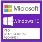 Ficha técnica e caractérísticas do produto Windows 10 Pro 32 64 Bits ESD Fqc-09131 FPP - Microsoft