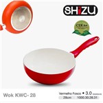 Wok Ceramica Vermelha 28cm - 3,0mm Shizu