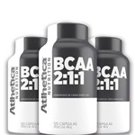 Ficha técnica e caractérísticas do produto 3x Bcaa 2:1:1 (120 Caps) - Atlhetica Nutrition