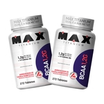 Ficha técnica e caractérísticas do produto 2x Bcaa 1,2g 272 Caps Max Titanium Vitamina B6