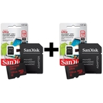 Ficha técnica e caractérísticas do produto 2 X Cartão Microsd Sandisk Ultra 128gb Classe 10