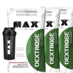 Ficha técnica e caractérísticas do produto 3x Dextrose Refil 1kg + Coqueteleira Max Titanium