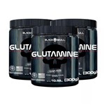 Ficha técnica e caractérísticas do produto 3x Glutamina - 300g - Black Skull