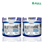 Ficha técnica e caractérísticas do produto 2x Glutamina 100% Pura 300g - Glutamine Powder - Profit Labs