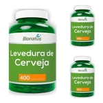 Ficha técnica e caractérísticas do produto 3x Levedura De Cerveja Green 400 Comprimidos Bionatus