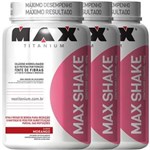 Ficha técnica e caractérísticas do produto 3x Max Shake Sabor Chocolate (400g) - Max Titanium