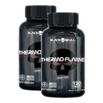 Ficha técnica e caractérísticas do produto 2x Thermo Flame Termogênico 120 Tabletes - Black Skull