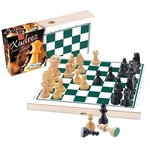 Ficha técnica e caractérísticas do produto Xadrez com peças de madeira