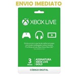 Ficha técnica e caractérísticas do produto Xbox Live Gold 3 Meses Brasil Xbox 360 / Xbox One