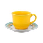 Ficha técnica e caractérísticas do produto Xícara Chá com Pires Floreal Bilro 6 Unidades - Oxford - ÚNICA