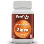 Ficha técnica e caractérísticas do produto Zinco 280mg Apisnutri 60 Cápsulas